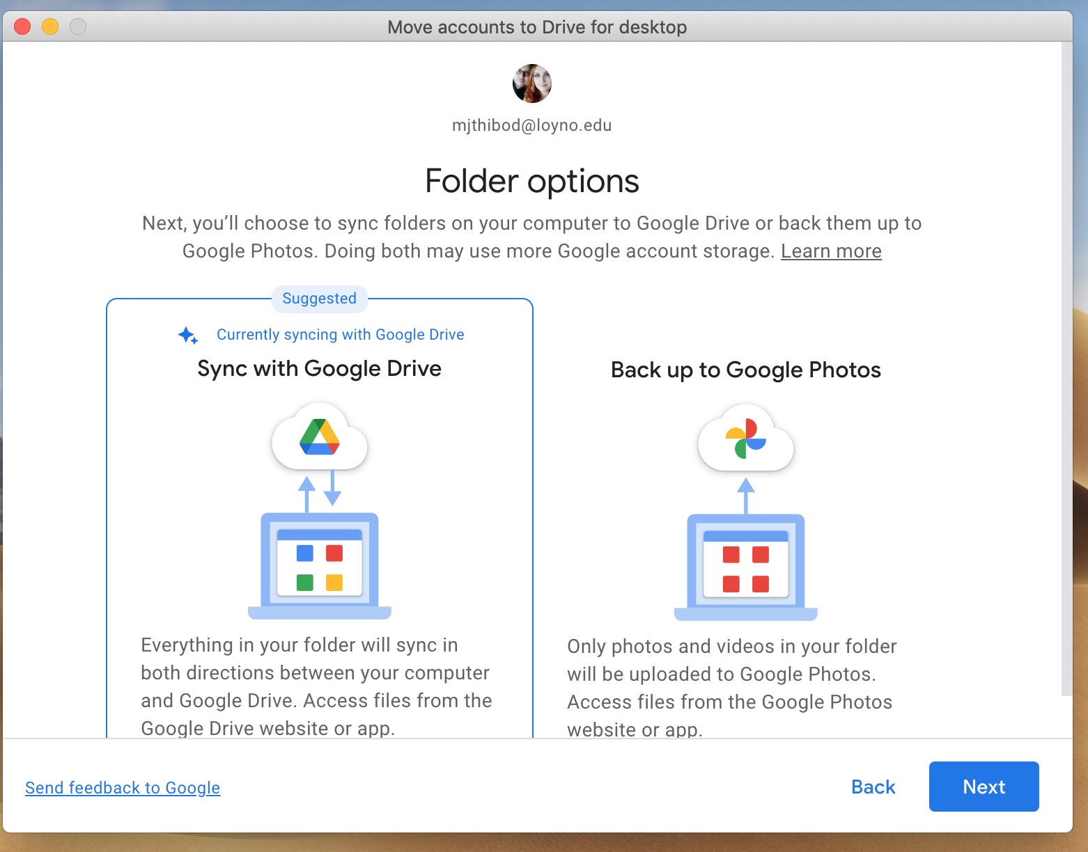 Configure folder options