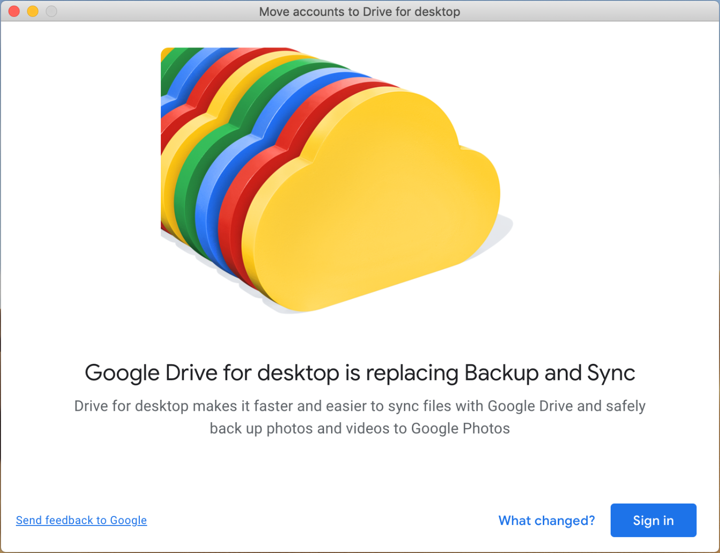 Google Drive replacing backup and sync