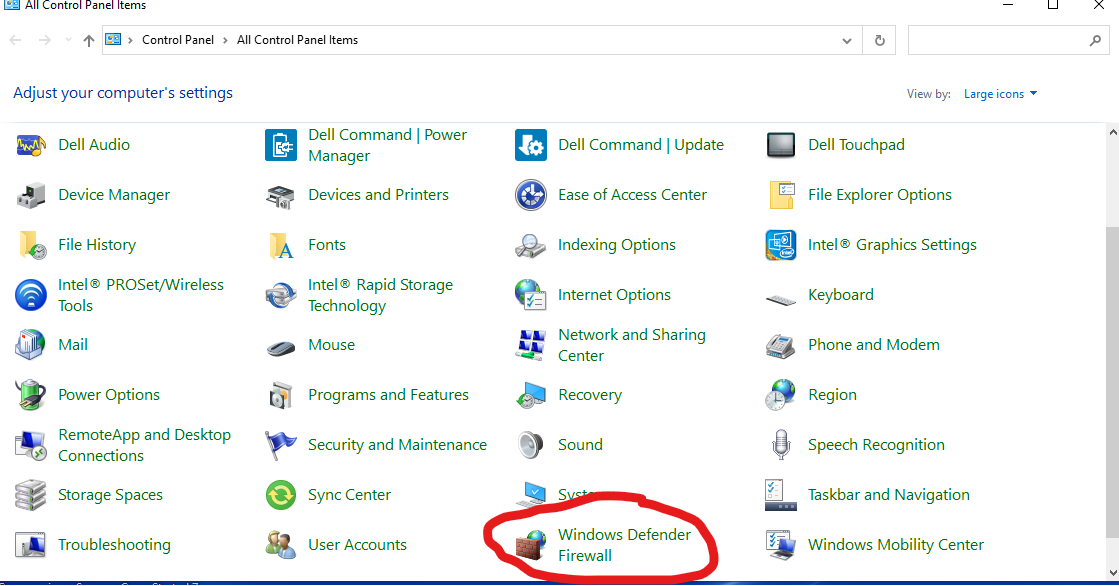 Windows Defender Firewall